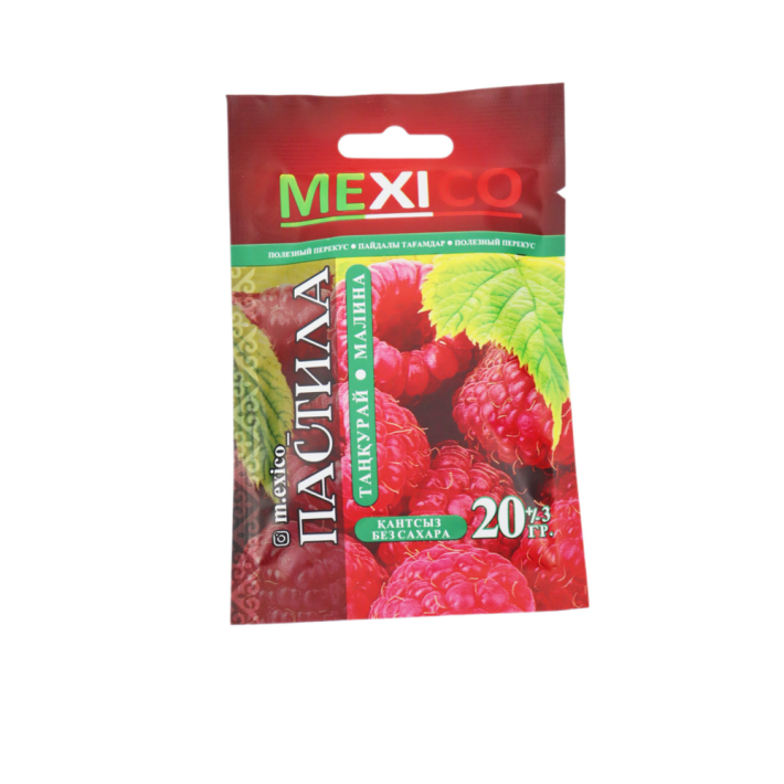 ПАСТИЛА MEXICO МАЛИНА МИНИ БЕЗ САХАРА 20ГР