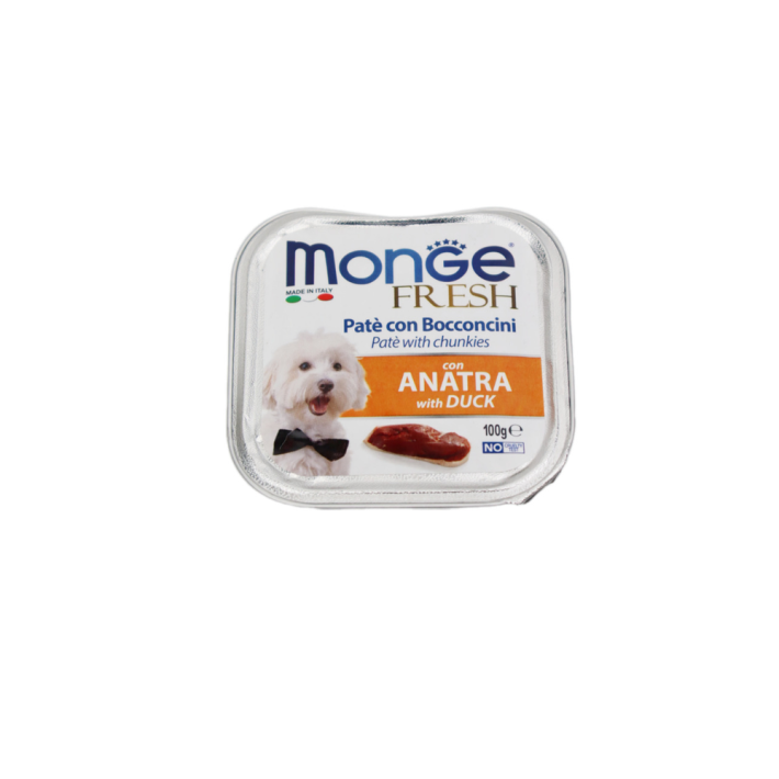 Паштет Monge fresh dog для собак кусоч с уткой 100 г