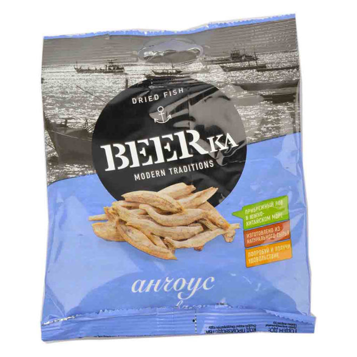 Рыбка Beerka сушеная анчоус 25 г