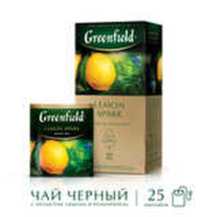 ЧАЙ GREENFIELD LEMON SPARK, BLACK (1,5Х25Х10) 25ПАК