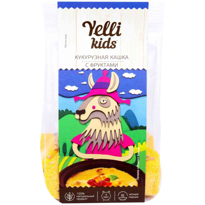 Каша кукурузная с фруктами Yelli 120 г