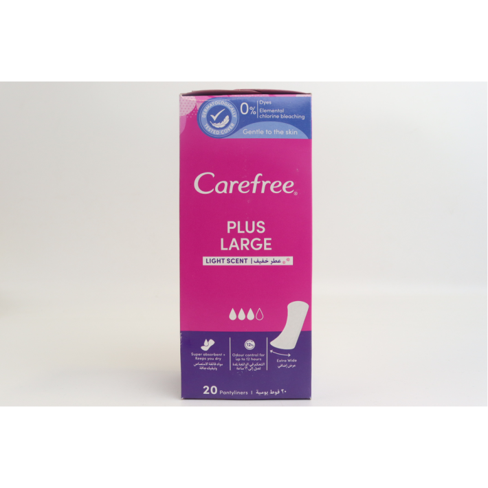 ПРОКЛАДКИ ЕЖЕДНЕВНЫЕ CAREFREE LARGE PLUS LIGTH 20ШТ