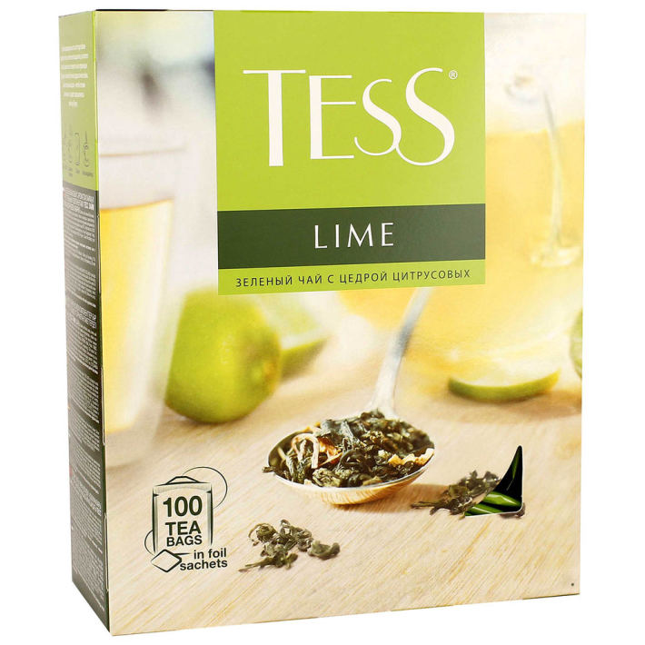 Чай Tess lime green tea 100 шт