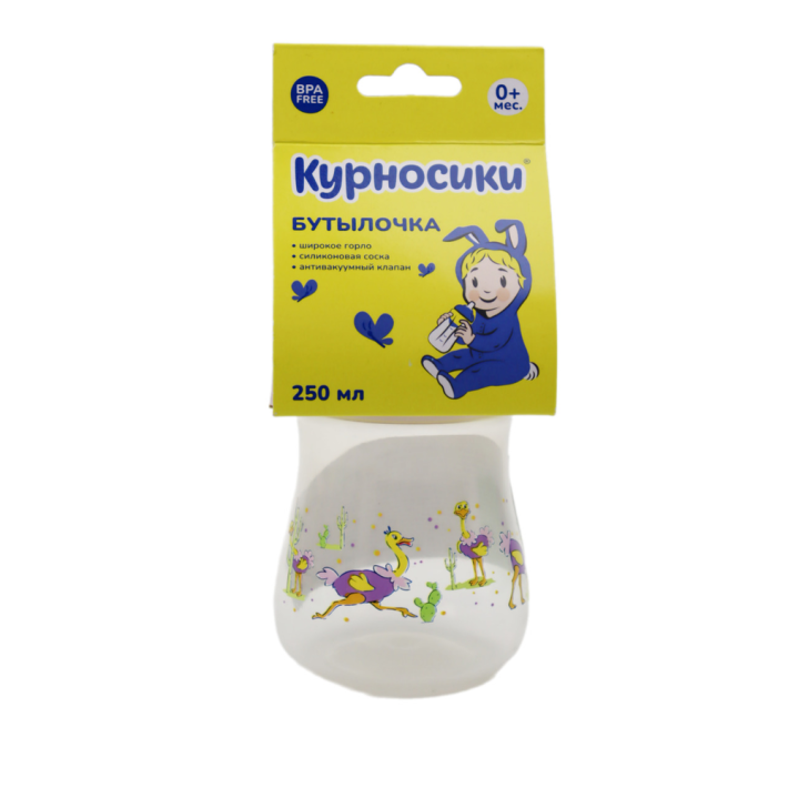 БУТЫЛ ДЛЯ КОРМ С ШИР ГОРЛ СИЛИКОН СОСК АНТИВАКУУМ КЛАП 250МЛ