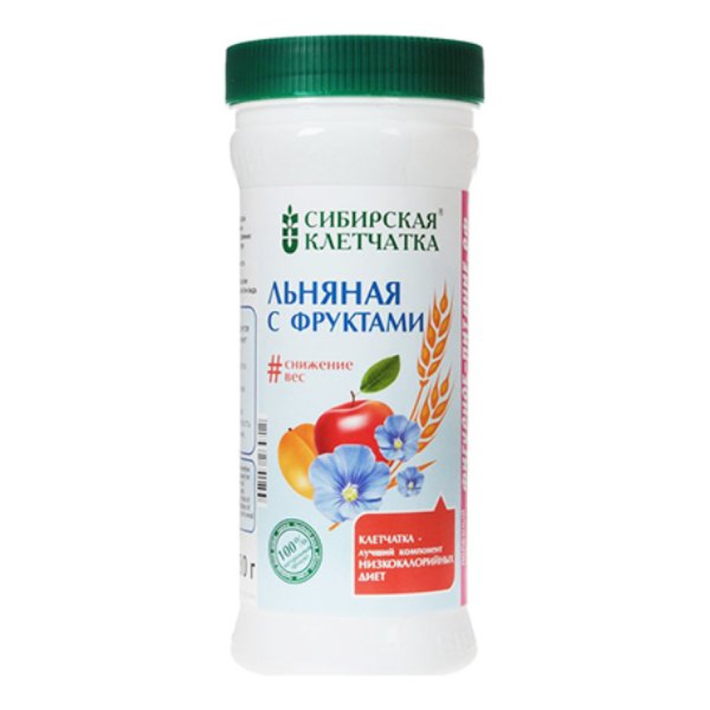 КЛЕТЧАТКА СИБИРСКАЯ ЛЬНЯНАЯ С ФРУКТАМИ 280ГР