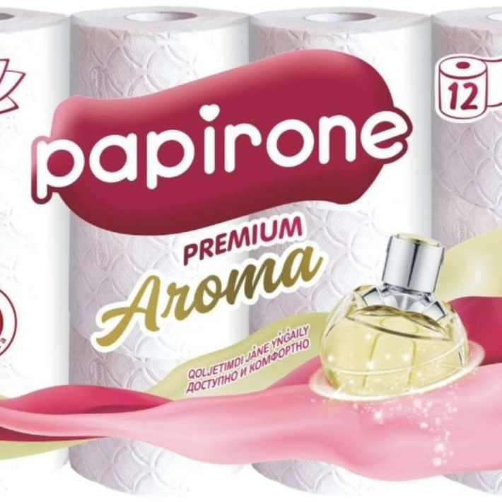 БУМАГА ТУАЛЕТНАЯ PAPIRONE AROMA 3-Х СЛОЙНАЯ 12ШТ