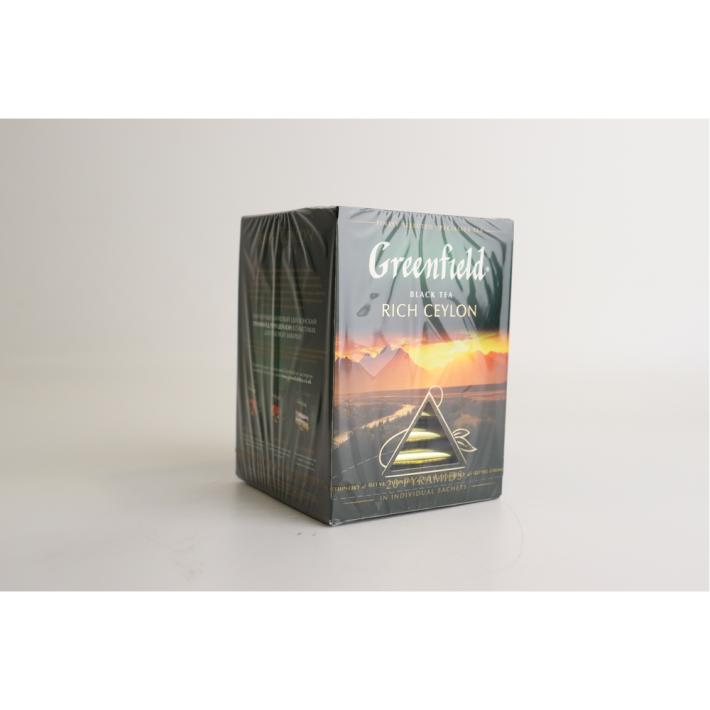 ЧАЙ GREENFIELD RICH CEYLON, BLACK TEA (2 X 20 X 8) 20ПАК