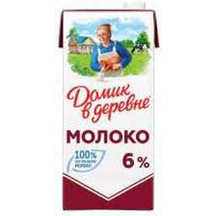 Молоко стерилизованное Домик в деревне 6% 0,95 л