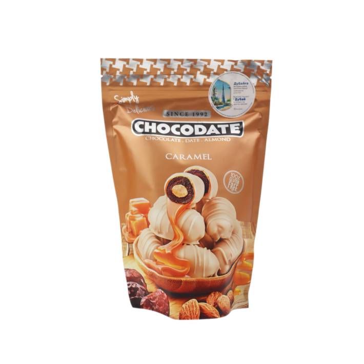 ФИНИКИ В ШОКОЛАДЕ CHOCODATE КАРАМЕЛЬ 250ГР