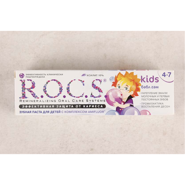 Зубная паста Rocs для детей бабл гам 45 г