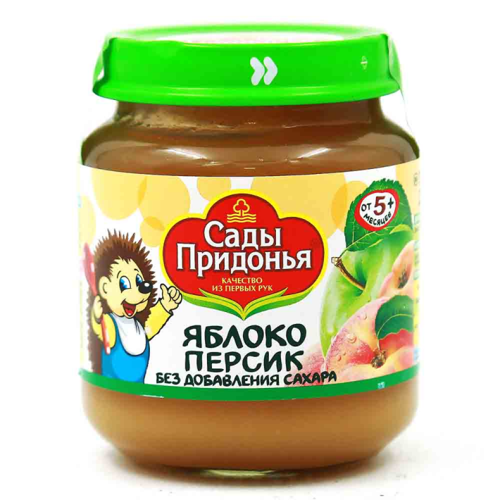 Пюре фруктовое Сады Придонья Яблоко и Персик, 120 г