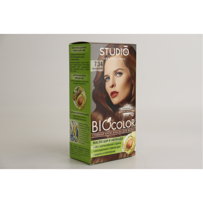 КРЕМ КРАСКА Д/ВОЛОС BIOCOLOR STUDIO PROF Т7.34 ЛЕС ОРЕХ 15МЛ