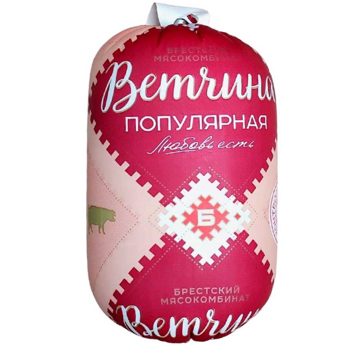 ВЕТЧИНА ПОПУЛЯРНАЯ ИЗД КОЛБ МЯСН ВАР 450 Г ГОФРА