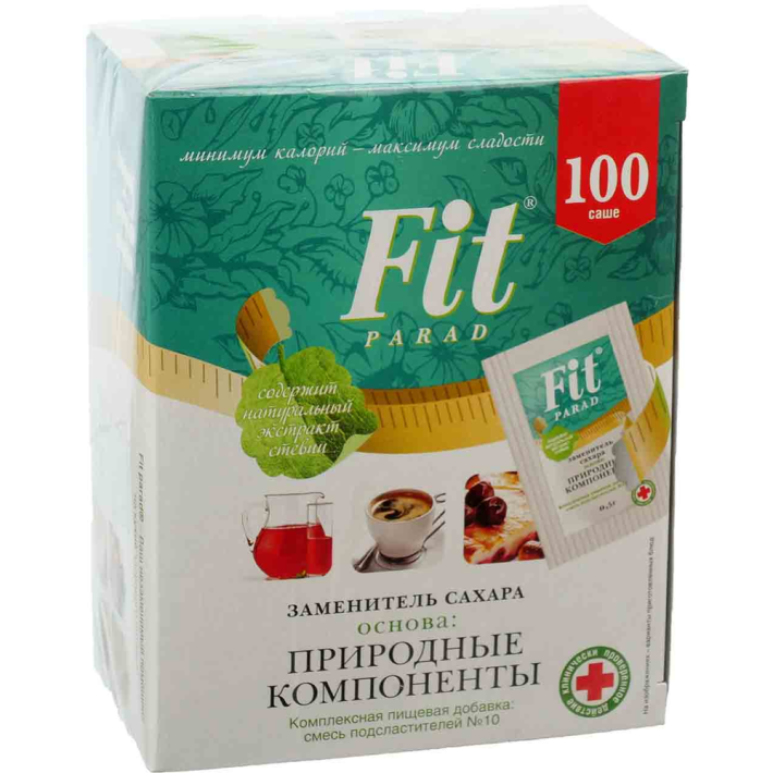 Заменитель сахара Fitparad №10 саше 100 шт  50 г