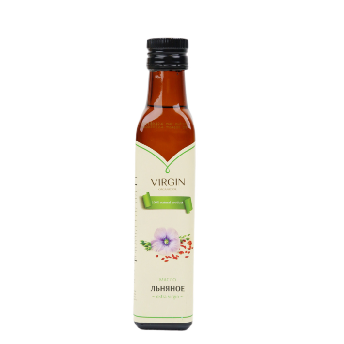 Масло льняное Virgin Organic oil нерафинированный 250 мл