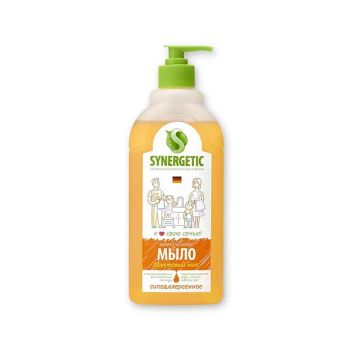 Мыло Synergetic жидкое фруктовый микс флакон 0,5л дозатор
