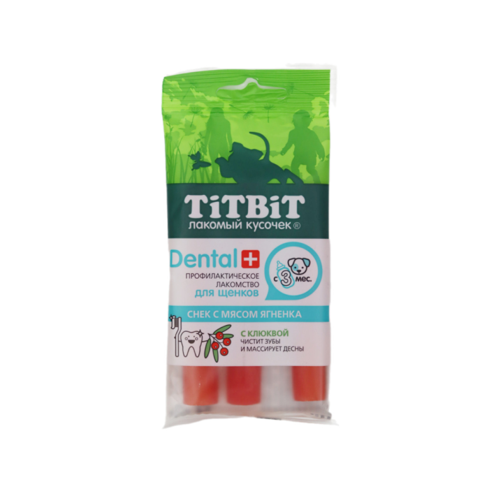 ЛАКОМСТВО DENTAL TITBIT СНЕК С МЯСОМ ЯГНЕНКА Д/ЩЕНКОВ СРЕДНИХ ПОРОД