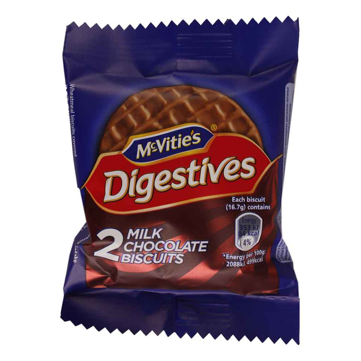 Печенье Mcvitie`s digestive цельно зерновые злаки молочный шоколад 33,3 г