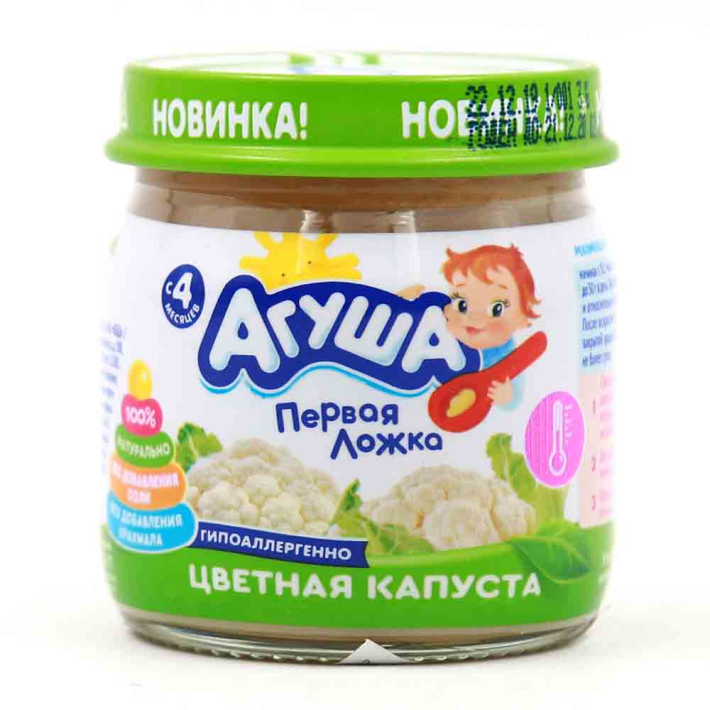 Пюре овощное Агуша капуста цветная 80 г