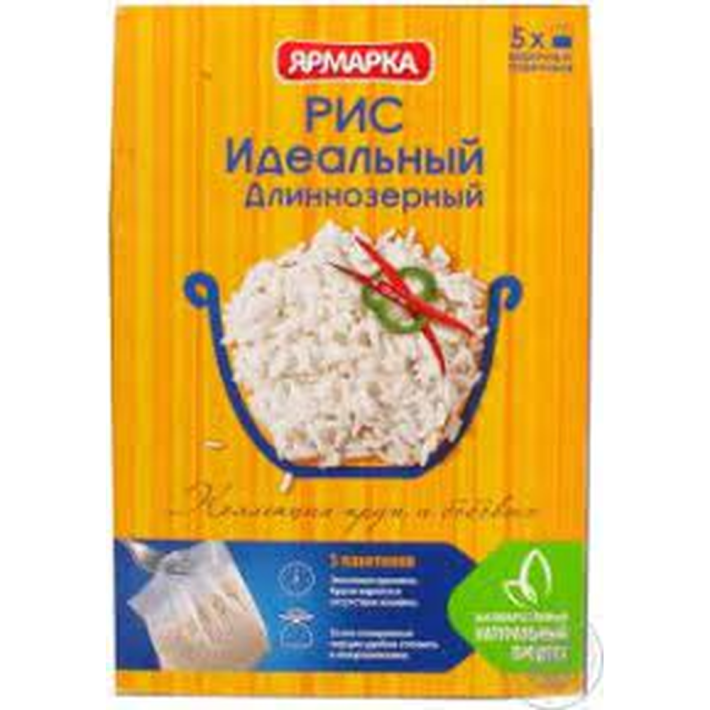 РИС ДЛИННОЗЕРНЫЙ ЯРМАРКА В ПАКЕТЕ (5*80ГР) 400ГР