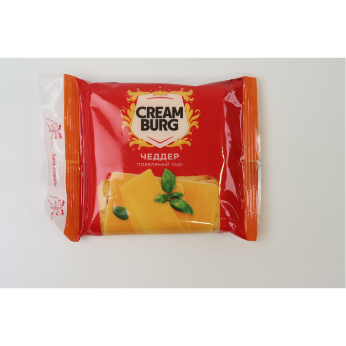 СЫР ПЛАВЛЕНЫЙ CREAMBURG ЧЕДДЕР 45% 140ГР