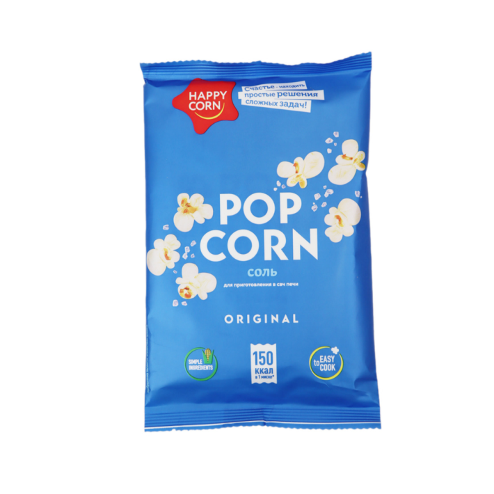 ПОПКОРН HAPPY CORN Д/СВЧ СОЛЁНЫЙ 100ГР