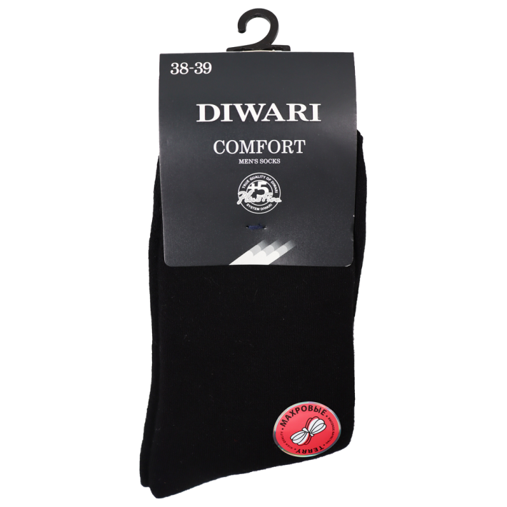 НОСКИ МУЖСКИЕ DIWARI COMFORT, Р.23, 000 ЧЕРНЫЙ