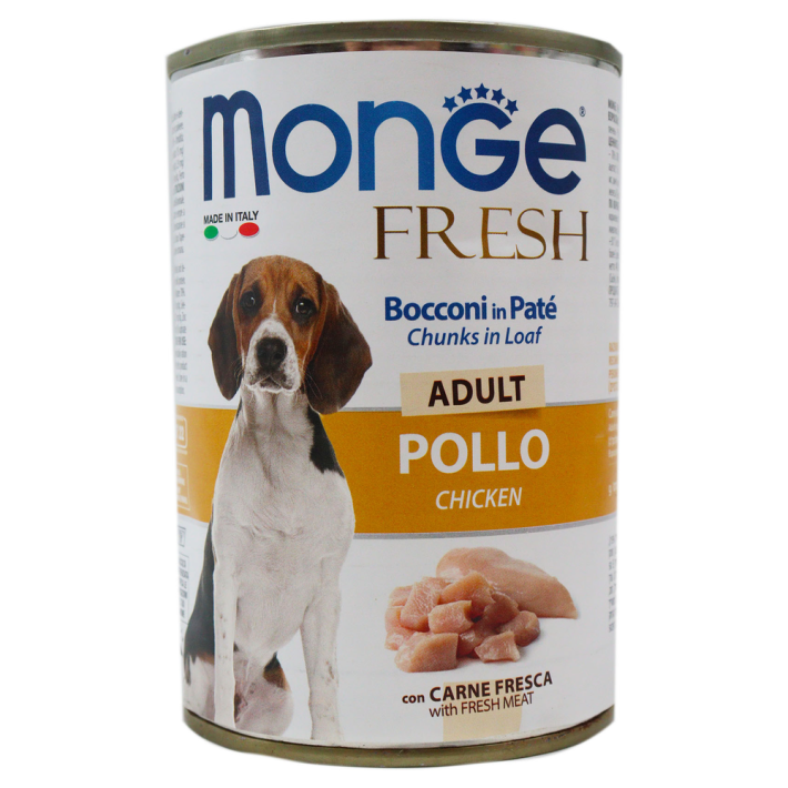 Паштет Monge  fresh dog для собак кусочки Курицы 400 г