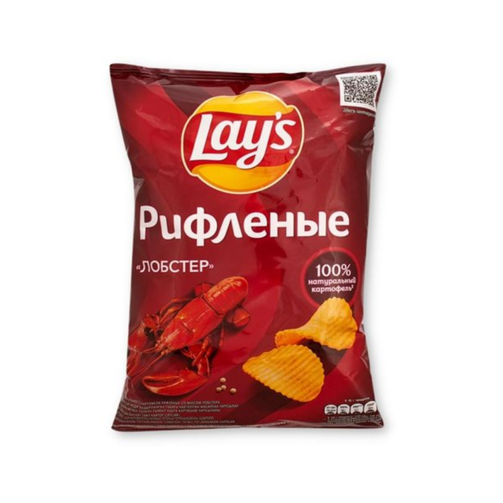 ЧИПСЫ LAY'S РИФЛЕНЫЕ ЛОБСТЕР 140ГР