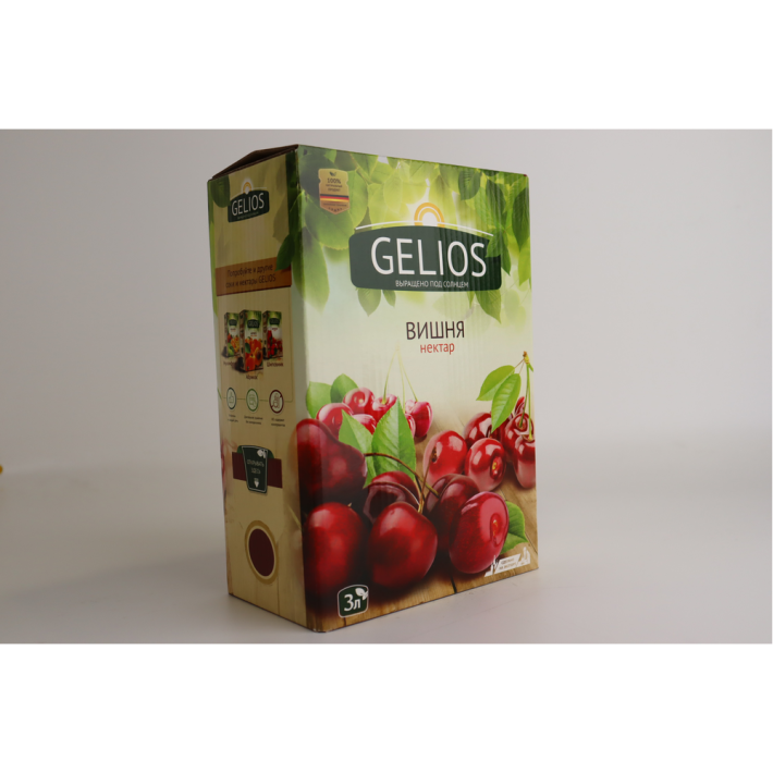 Нектар Gelios вишня 40% 3 л bag-in-box