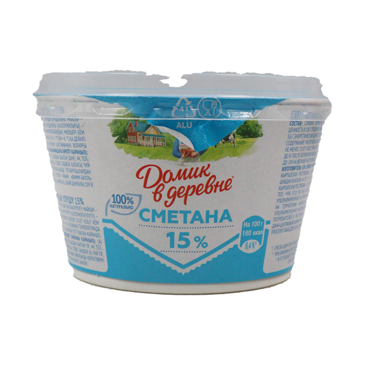 Сметана Домик в деревне 15% 180 г