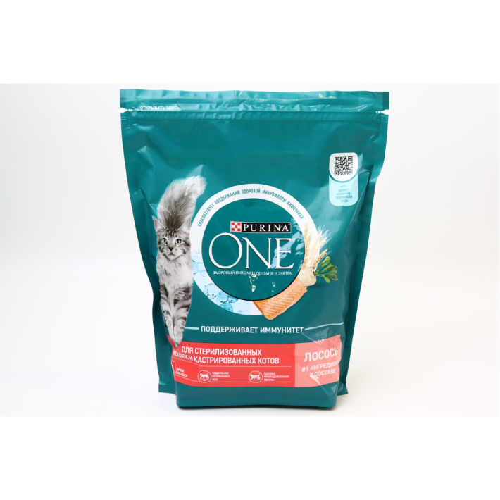 Корм Purina one сухой для стерил кошек с Лососем 750 г