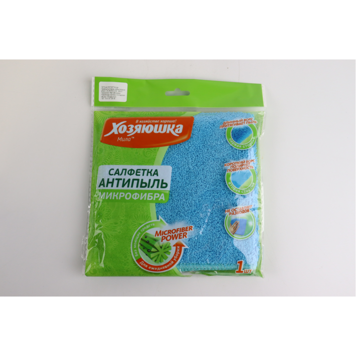 САЛФЕТКА ХОЗЯЮШКА МИЛА АНТИПЫЛЬ 30*30СМ 1ШТ