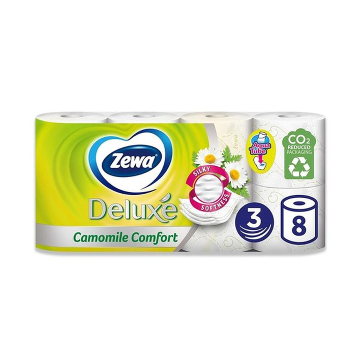 Бумага туалетная Zewa camomile 3 слойная 8 рулонов 5365