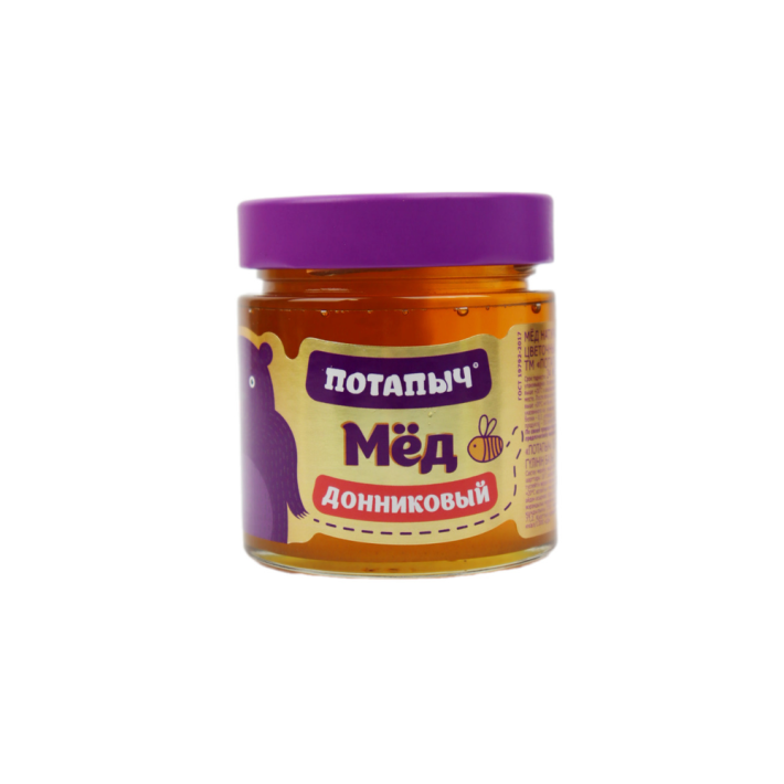 МЁД НАТУРАЛЬНЫЙ ПОТАПЫЧ ДОННИКОВЫЙ 250ГР