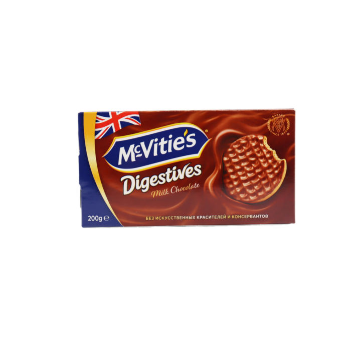 ПЕЧЕНЬЕ MCVITIE’S ЦЕЛЬНОЗЕРНОВОЕ ПОКРЫТОЕ МОЛ ШОКОЛАД 250ГР