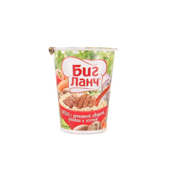 Лапша Биг-ланч говядиной грибами и зеленью 65 г