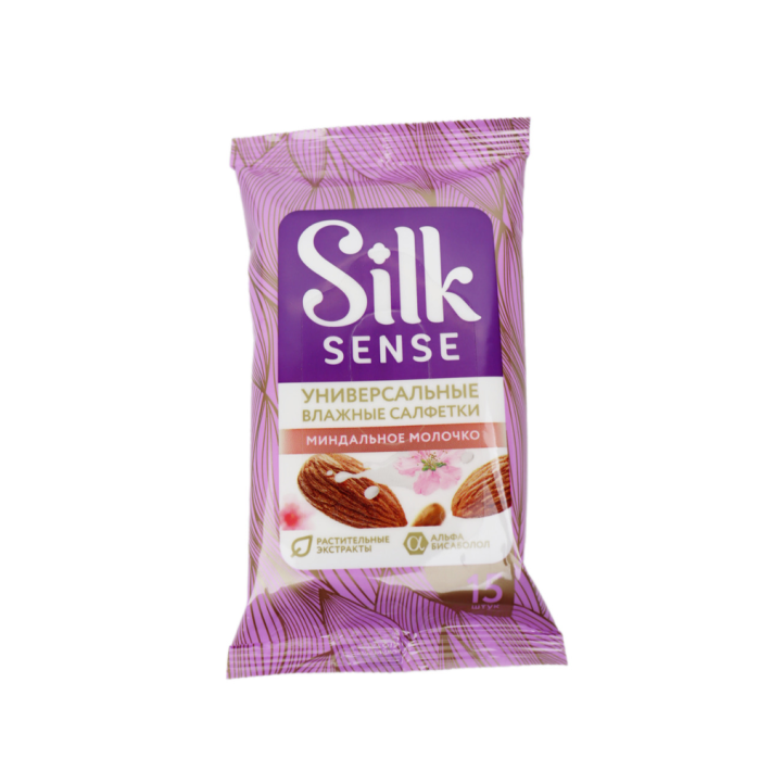 ГИГИЕН.САЛФЕТКИ ВЛАЖНЫЕ OLA SILK SENSE УНИВ.МИНД МОЛОЧКО 15ШТ