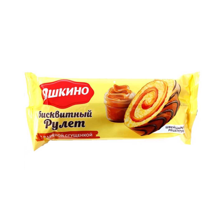 Рулет Яшкино сгущенная бисквитный 200 г