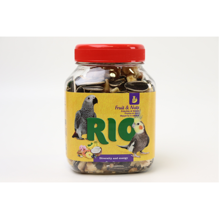 ЛАКОМСТВО Д/СР/КРУПН ПОПУГАЕВ RIO ФРУКТ/ОРЕХОВАЯ СМЕСЬ 160ГР