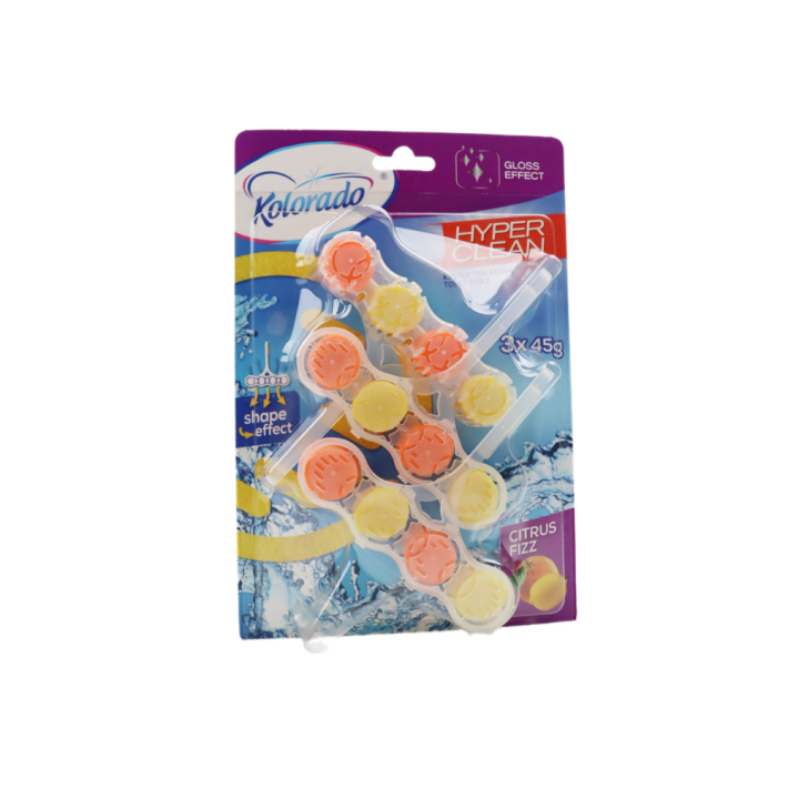 БЛОК ТУАЛЕТНЫЙ KOLORADO HYPER CLEAN CITRUS FIZZ 3X45ГР