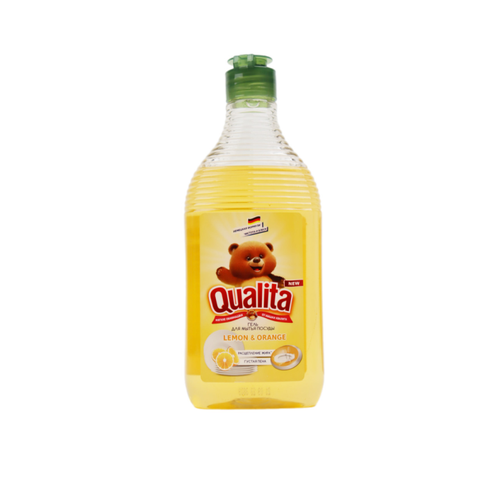 СРЕДСТВО QUALITA Д/МЫТЬЯ ПОСУДЫ LEMON & ORANGE 500МЛ