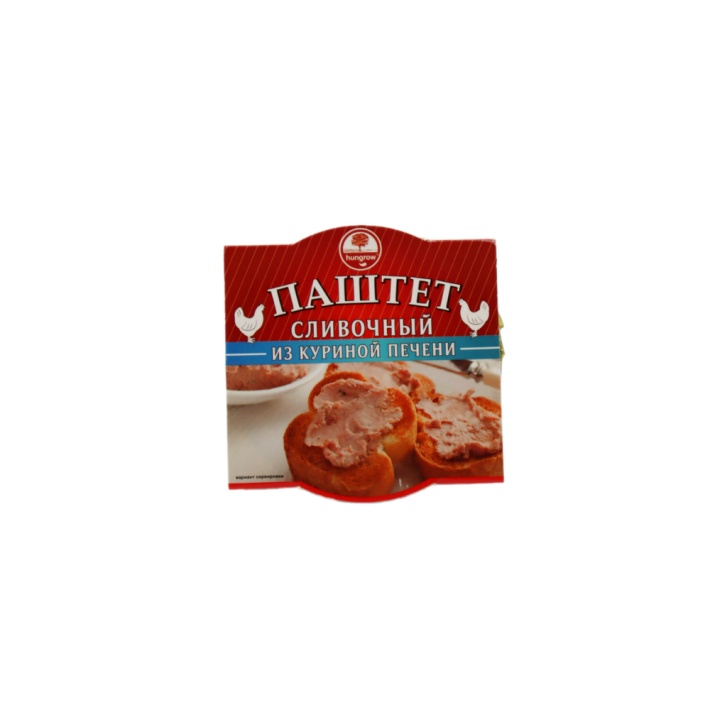ПАШТЕТ HANGROW СЛИВОЧНЫЙ ИЗ КУРИНОЙ ПЕЧЕНИ ЛАМИСТЕР 90ГР