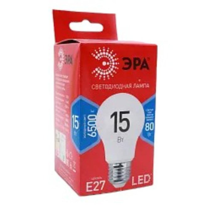 ЛАМПЫ СВЕТОДИОДНЫЕ ЭКО LED A60-15W-865-E27 R ЭРА (ДИОД, ГРУША, 15ВТ, ХОЛ, E27)