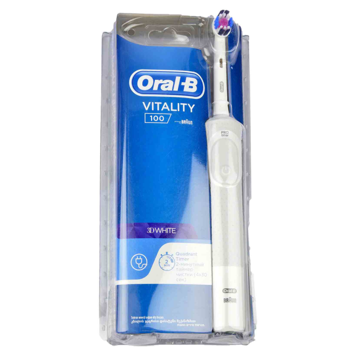 Щетка зубная  Oral-b vitality 3d white электрик