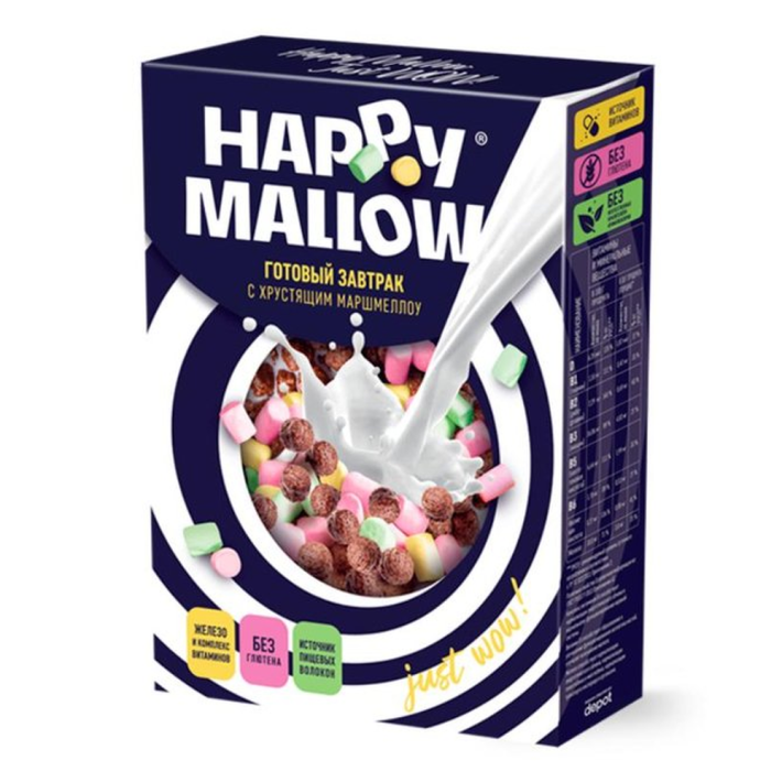 ЗАВТРАК СУХОЙ С МАРШМЕЛЛОУ HAPPY MALLOW 240ГР