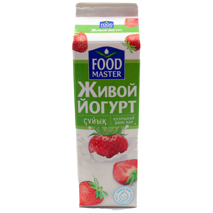 Йогурт питьевой Food Master клубника 2% 900 мл
