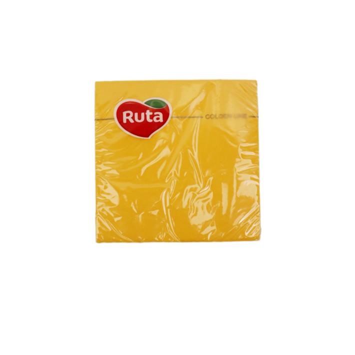 СЕРВИР.САЛФЕТКИ RUTA ЖЕЛТЫЕ 3СЛ 33Х33 20Л ВЛ.17