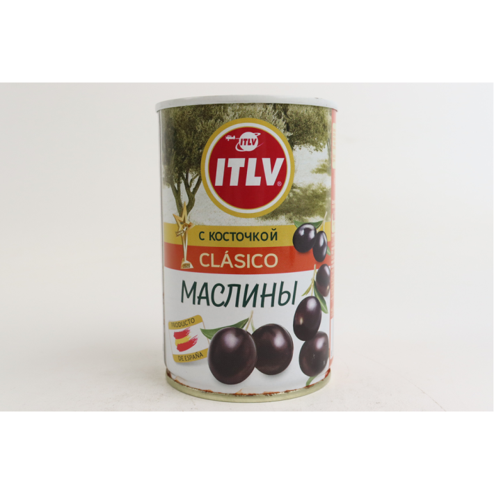 Оливки Itlv черные с косточками 314 мл