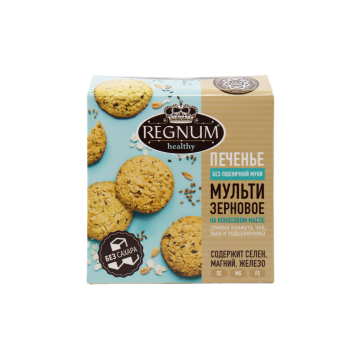 ПЕЧЕНЬЕ СДОБНОЕ МУЛЬТИЗЕРНОВОЕ В КОР REGNUM 150ГР